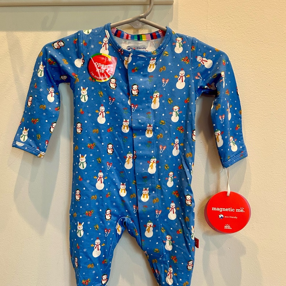 Magnetic Me Snowman Footie Pajamas